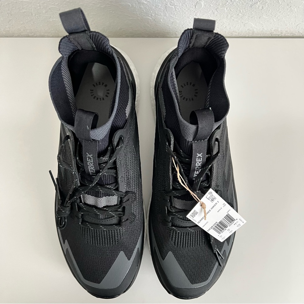 Adidas Terrex Free Hiker 2 Black Carbon Hiking Shoes Mens Size 10.5 HQ8395 - Picture 7 of 8
